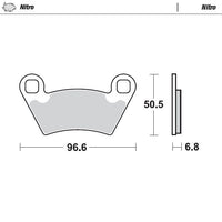 Moto-Master Rear Nitro Sintered Brake Pads For Polaris Sportsman Touring 500 HO 2013