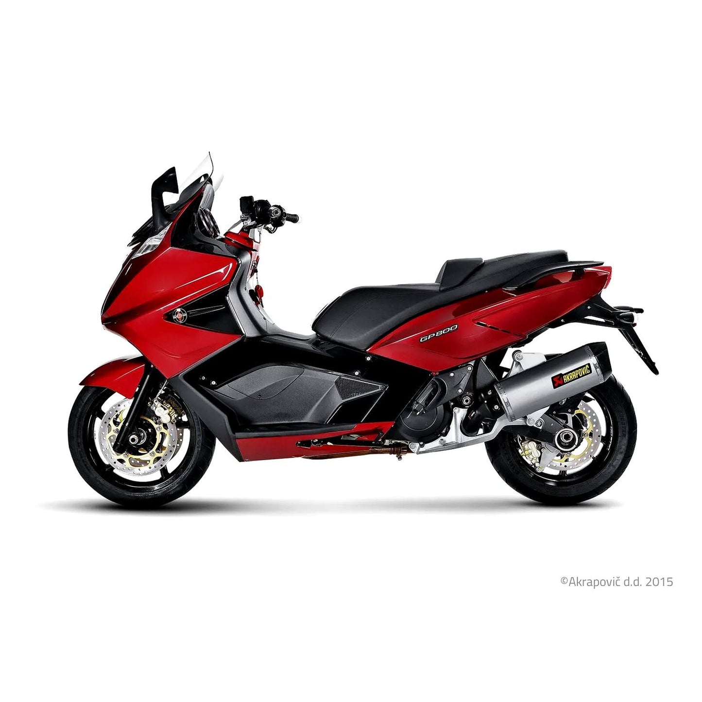 Akrapovic Stainless Steel Line Slip On Silencer For Aprilia SRV 850 2012-2016