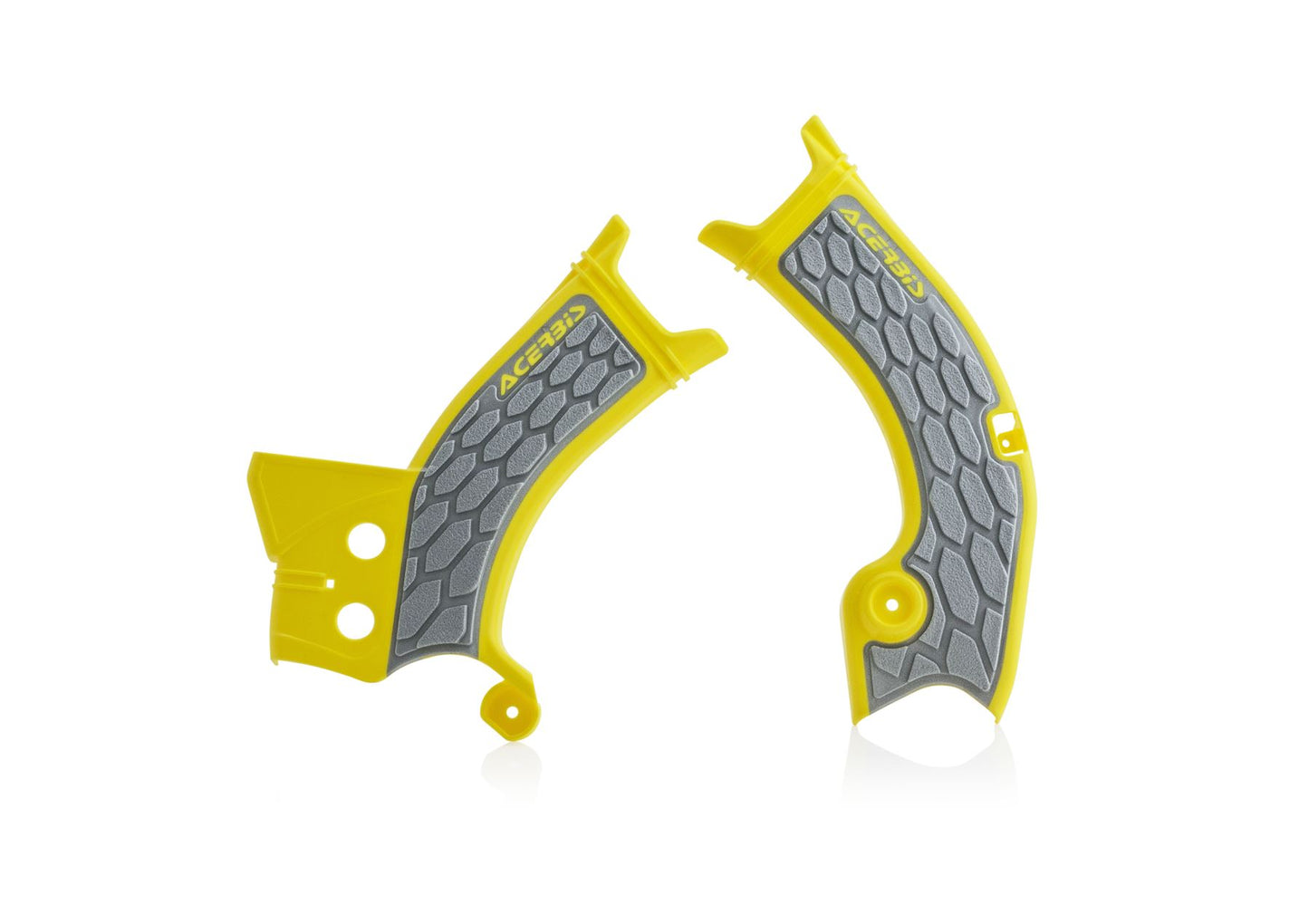 Acerbis X-Grip Frame Protector Guards Yellow Grey For Suzuki RM-Z 450 2018-2024