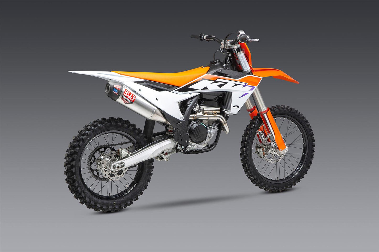 Yoshimura RS-12 Full Exhaust System Stainless Steel Stainless Steel Carbon Cap For Husqvarna FC 250 2023