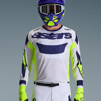 Alpinestars 2026 Racer Air Riway Motocross Combo Kit Light Grey Yellow Flo Blue