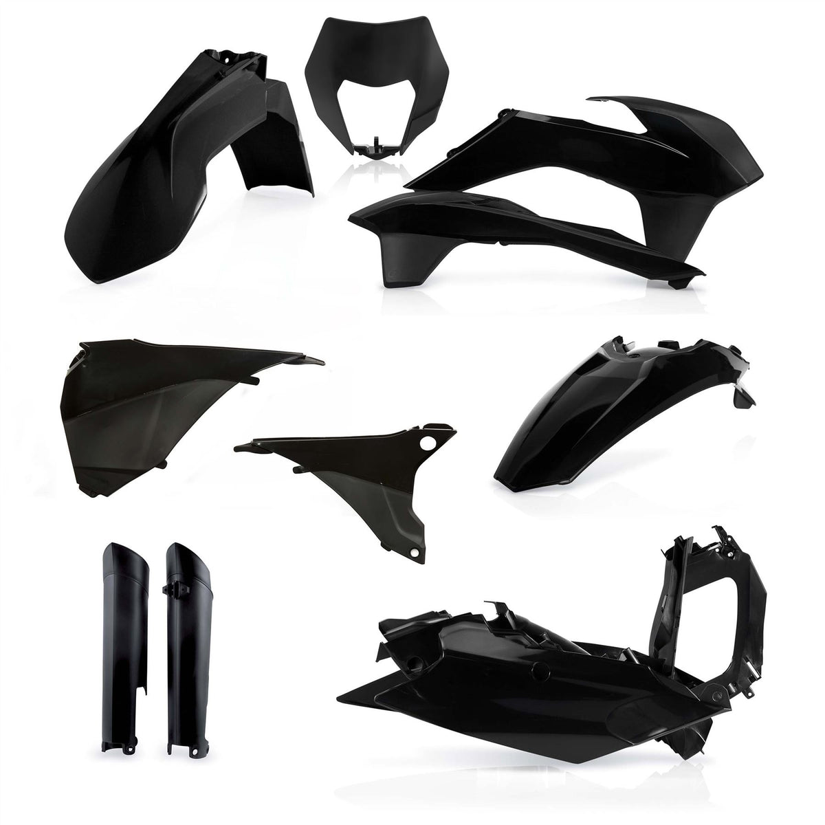 Acerbis Full Plastic Kit Black For KTM EXC-F 520 2014-2015