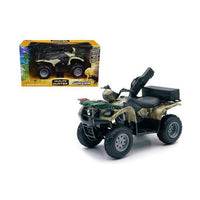 Suzuki Vinson Auto 500 4X4 Camo ATV With Rifles 1:12 Scale Model Toy