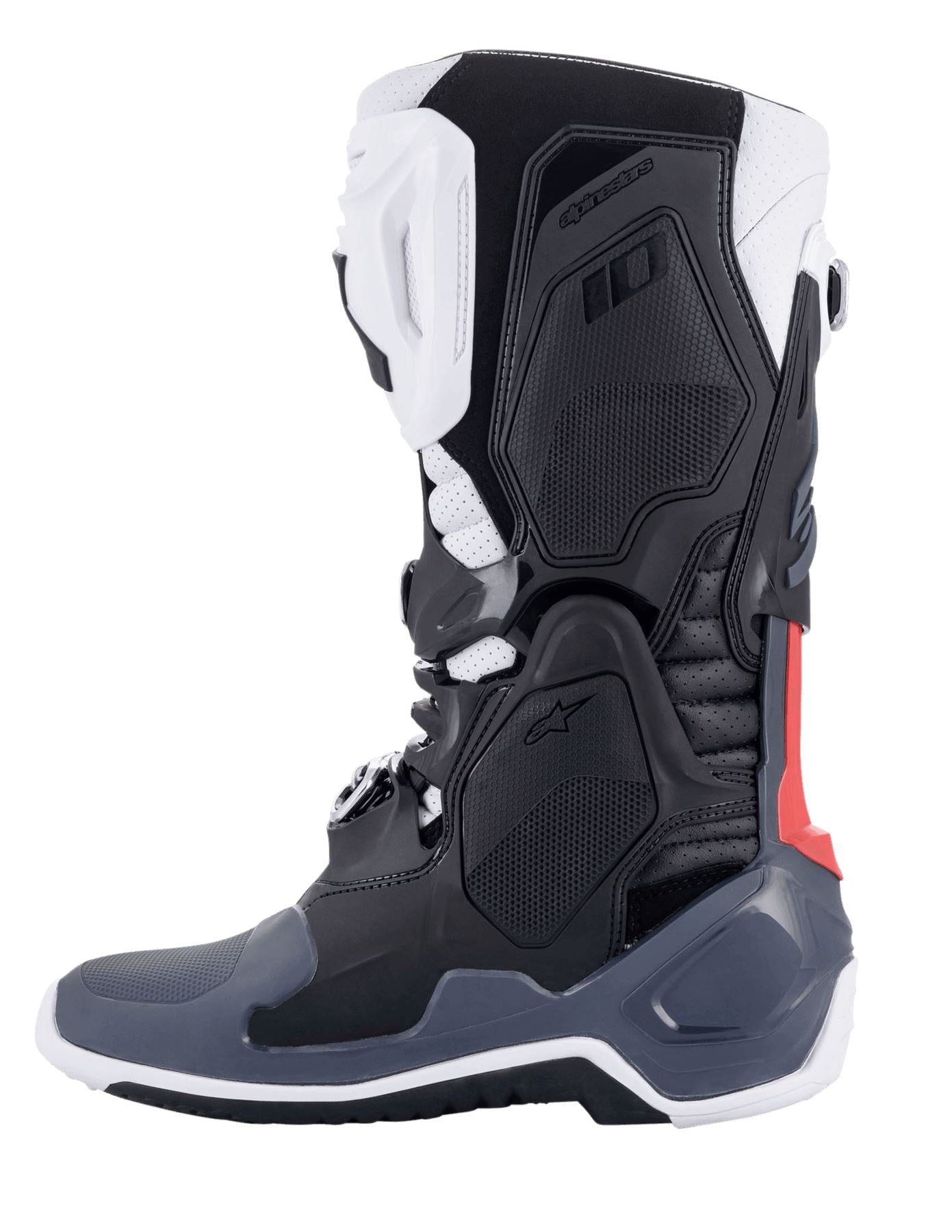 Alpinestars Tech 10 Supervented Motocross Boots Black White Grey Red CLEARANCE