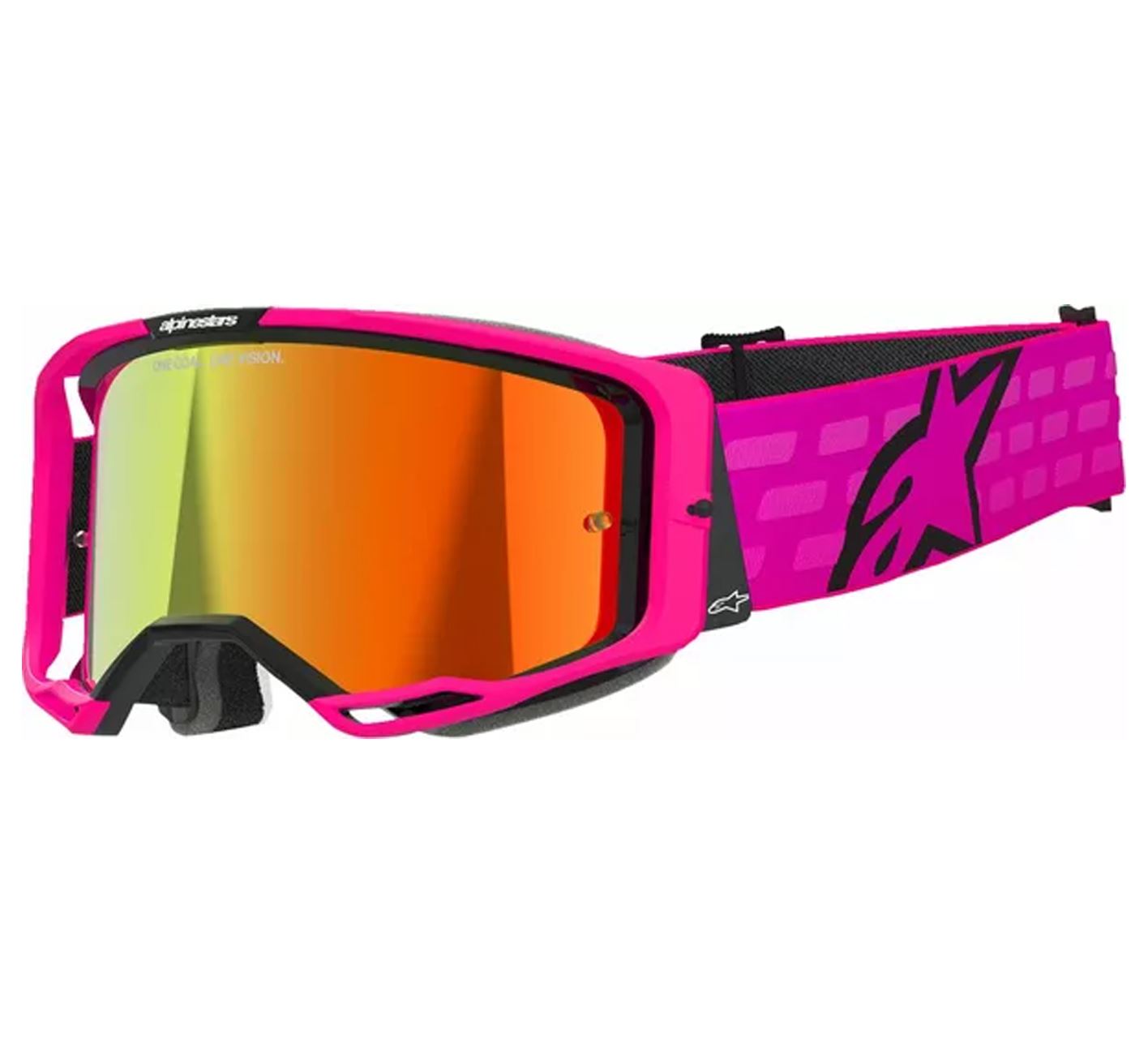 Alpinestars 2025 Goggles Vision 8 Corp Pink Mirror Red