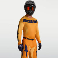 Alpinestars 2027 Racer Amber MX Jersey Orange Gold Deep Blue