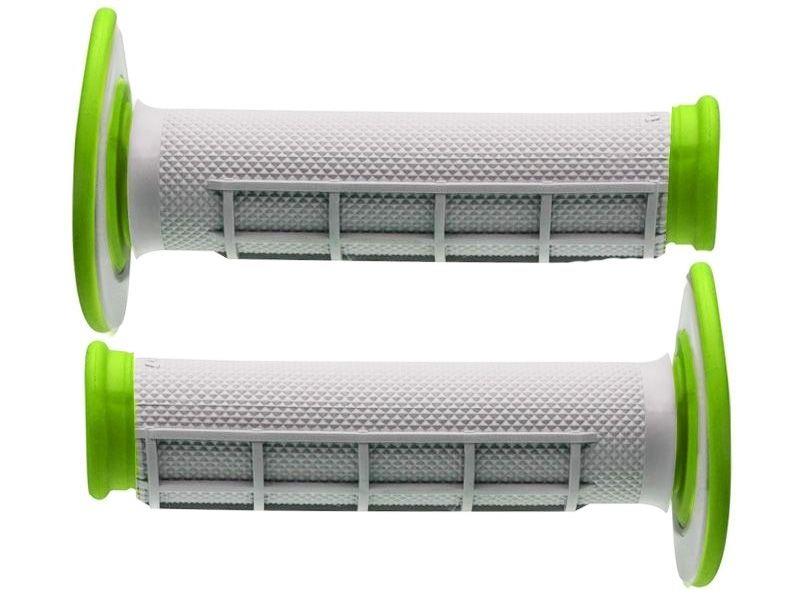 Renthal Dual Compound Soft/Firm 50/50 Grips Grey Green Motocross Enduro
