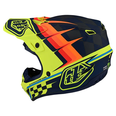 Troy Lee Designs SE4 Polyacrylite Helmet W/MIPS Warped Yellow M
