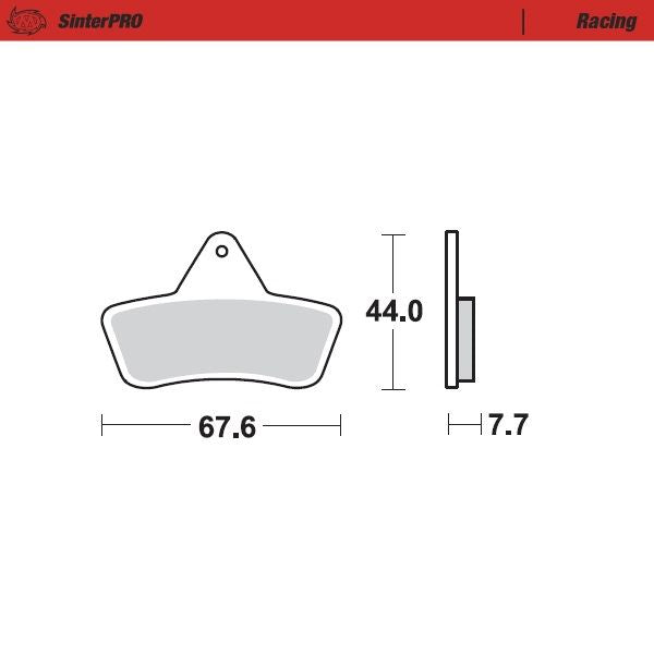 Moto-Master Rear Pro Racing Sintered Brake Pads For Laverda Quasar 4x4 400 2004