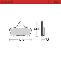 Moto-Master Rear Pro Racing Sintered Brake Pads For Arctic Cat Textron Arctic Cat 4x4 454 1998