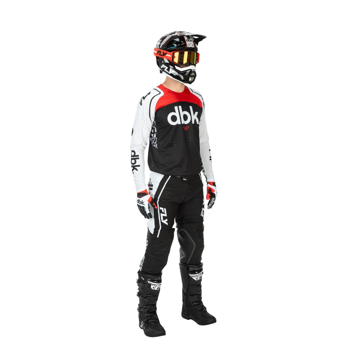Fly Racing 2026 Motocross Combo Kit Evolution DST  Black White Red
