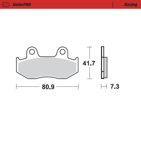 Moto-Master Rear Pro Racing Sintered Brake Pads For Honda TRX 250 X 1991-1992