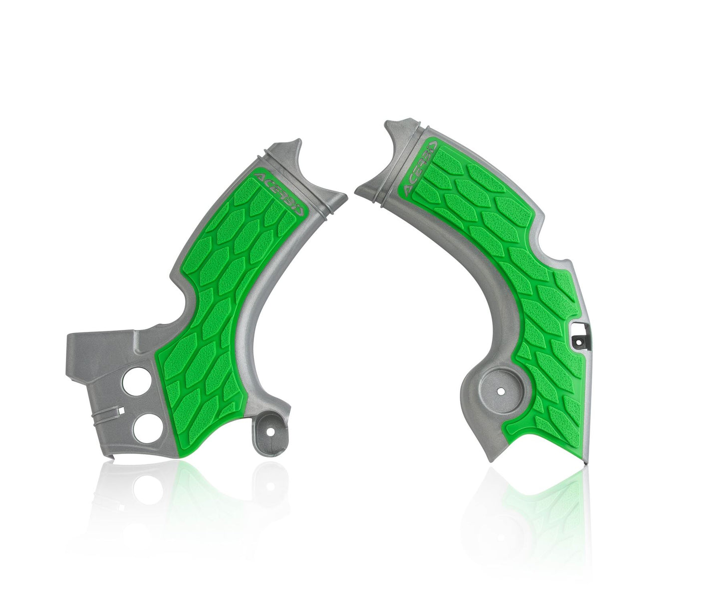 Acerbis X-Grip Frame Protector Guards Grey Green For Kawasaki KX 250F 2015-2019