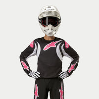 Alpinestars 2024 Stella Fluid Womens Motocross Combo Kit Pants & Jersey Black White Pink CLEARANCE