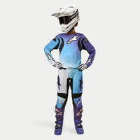 Alpinestars 2024 Stella Fluid Womens Motocross Combo Kit Pants & Jersey White Turquoise CLEARANCE