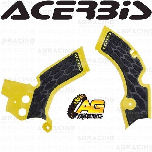 Acerbis X-Grip Frame Protector Guards Yellow Black For Suzuki RM-Z 250 2010-18