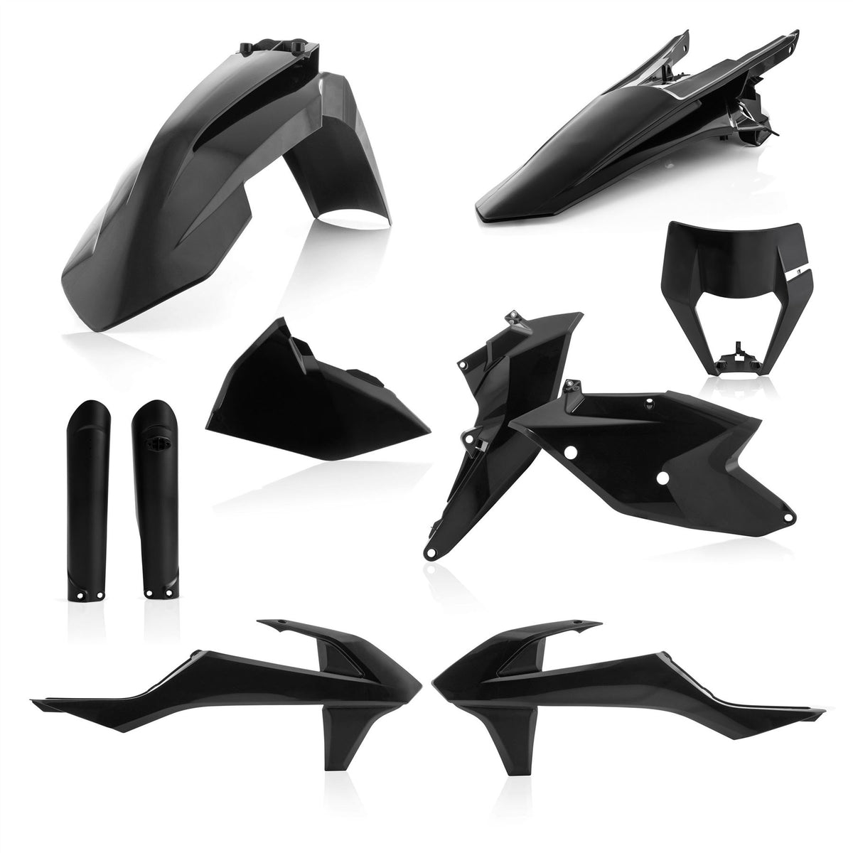 Acerbis Full Plastic Kit Black For KTM EXC 300 2017