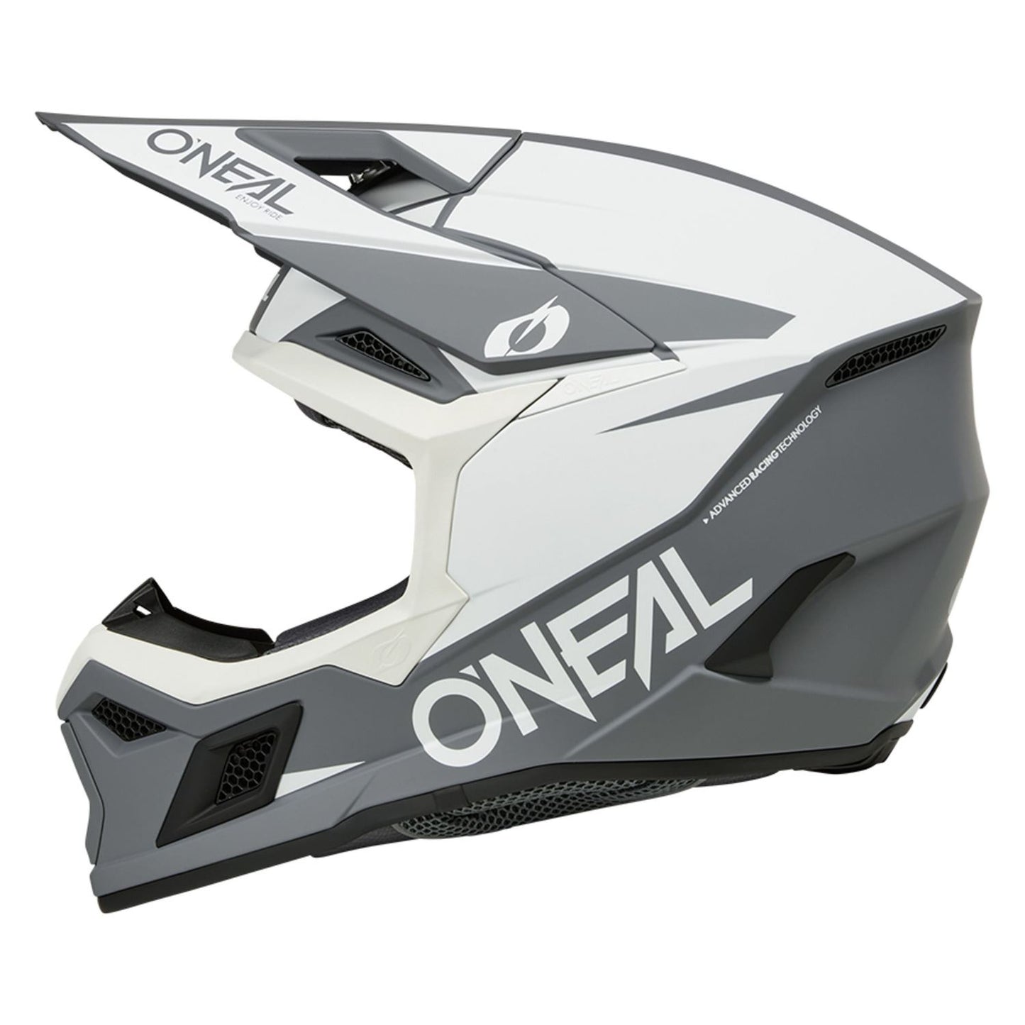 O'Neal 2026 3 SRS Solid White Black Helmet