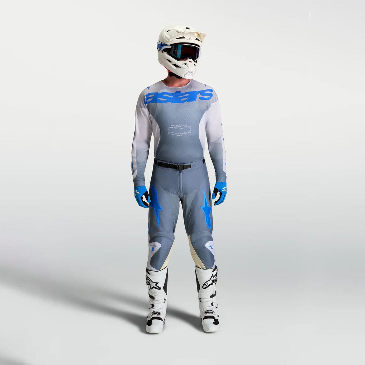 Alpinestars 2027 Racer Amber MX Combo Kit Ash Gray Light Lilac Ucla Blue