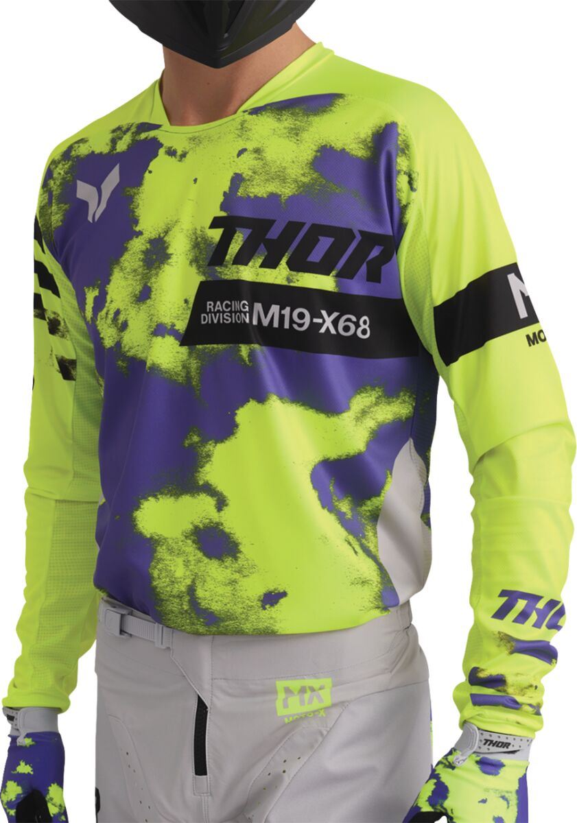 Thor 2026 Launchmode Bleach Grey Acid MX Combo Kit