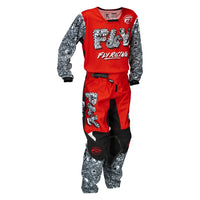 Fly Racing 2026 Motocross Combo Kit Kinetic Mutant Youth  Red White Black