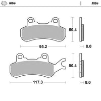 Moto-Master Front Left Nitro Sintered Brake Pads For Bombardier/Can Am Traxter HD5 500 2017-2021