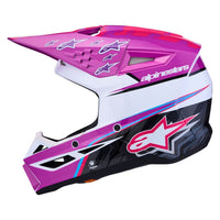 Alpinestars 2027 S-M3 Youth Falcon MX Helmet Purple White Black Pink