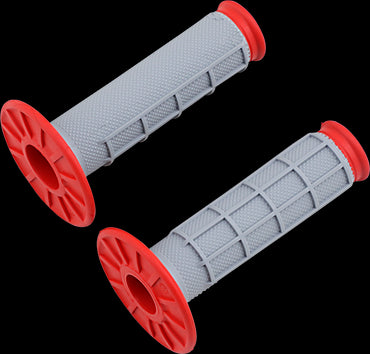 Renthal Dual Layer Soft Full Waffle Grey Orange Grips Motocross Enduro