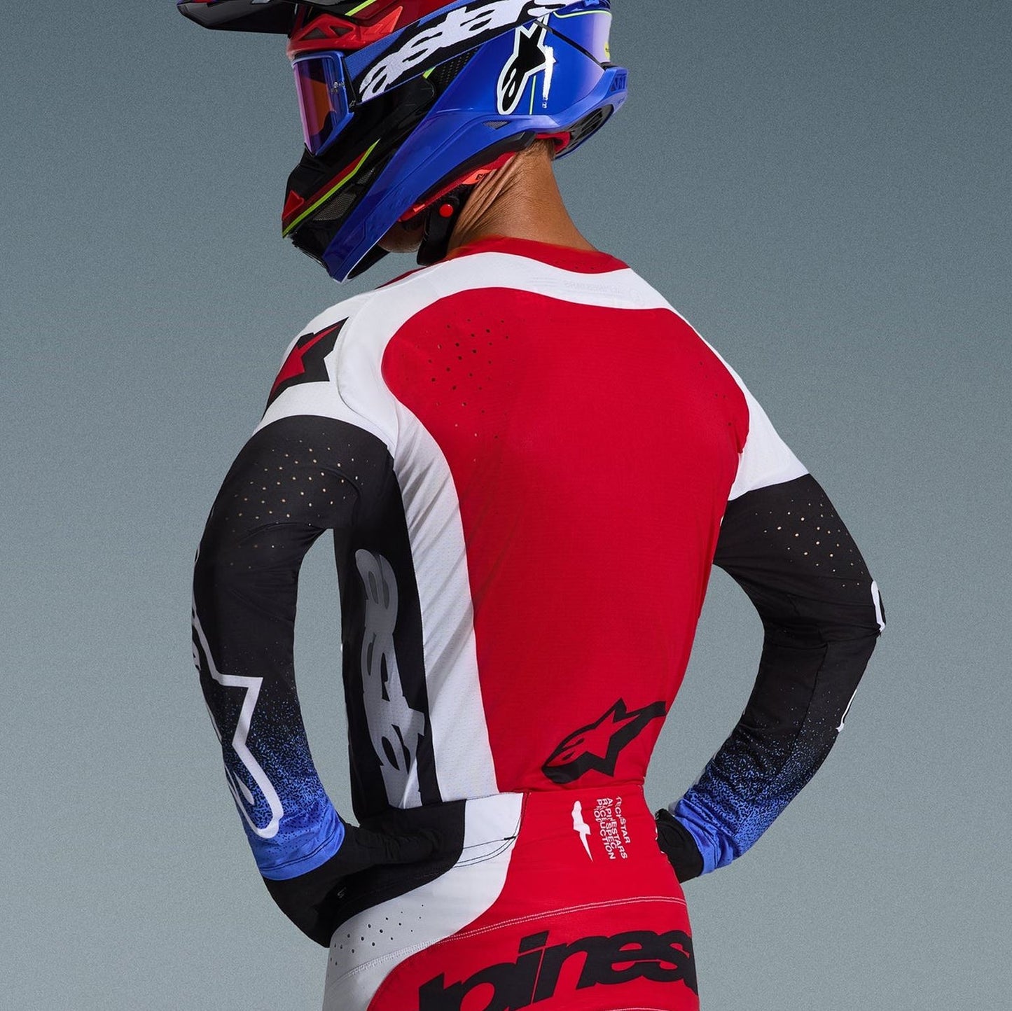 Alpinestars 2026 Techstar Knif Motocross Jersey Black White Red
