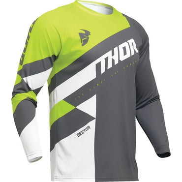Thor 2025 Youth Sector Checker Charcoal Acid Motocross Combo Kit