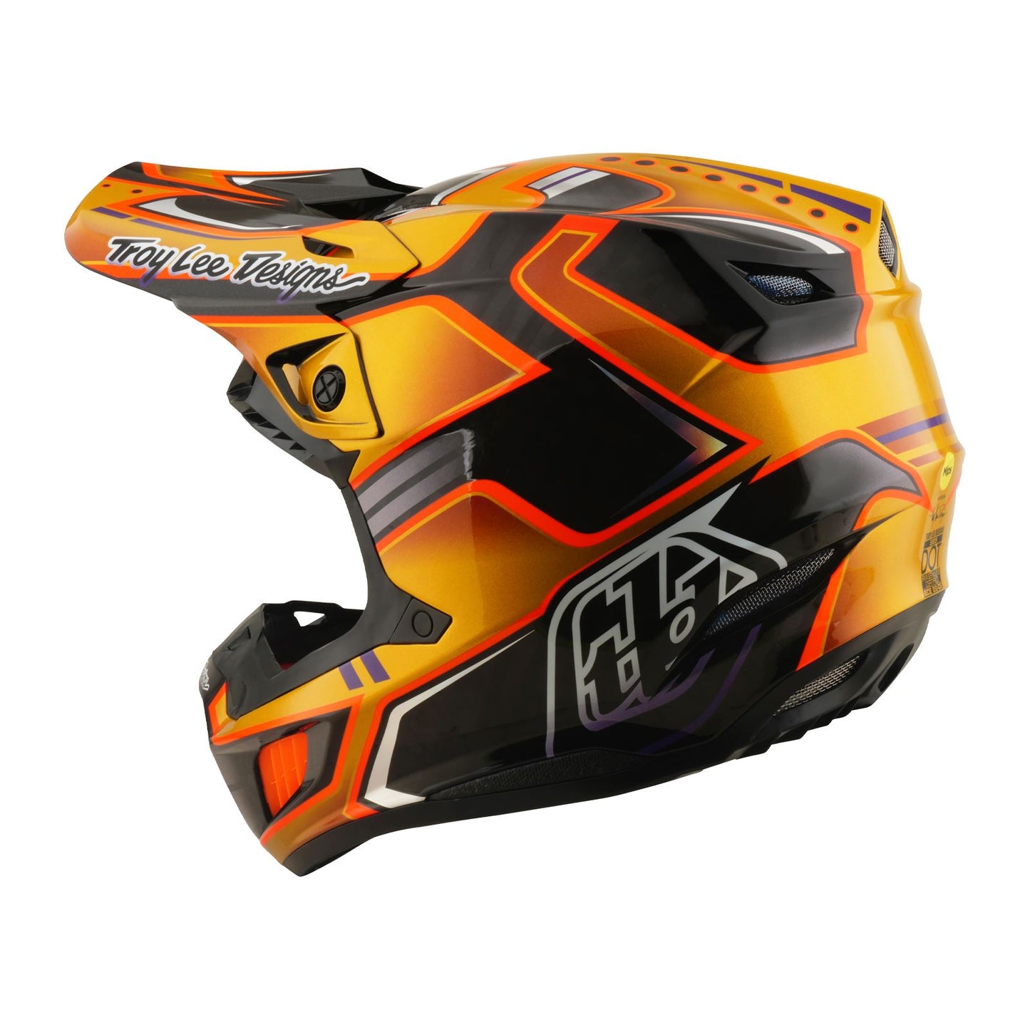 Troy Lee Designs Spring 2026 MX SE5 Carbon Overspray Helmets Gold
