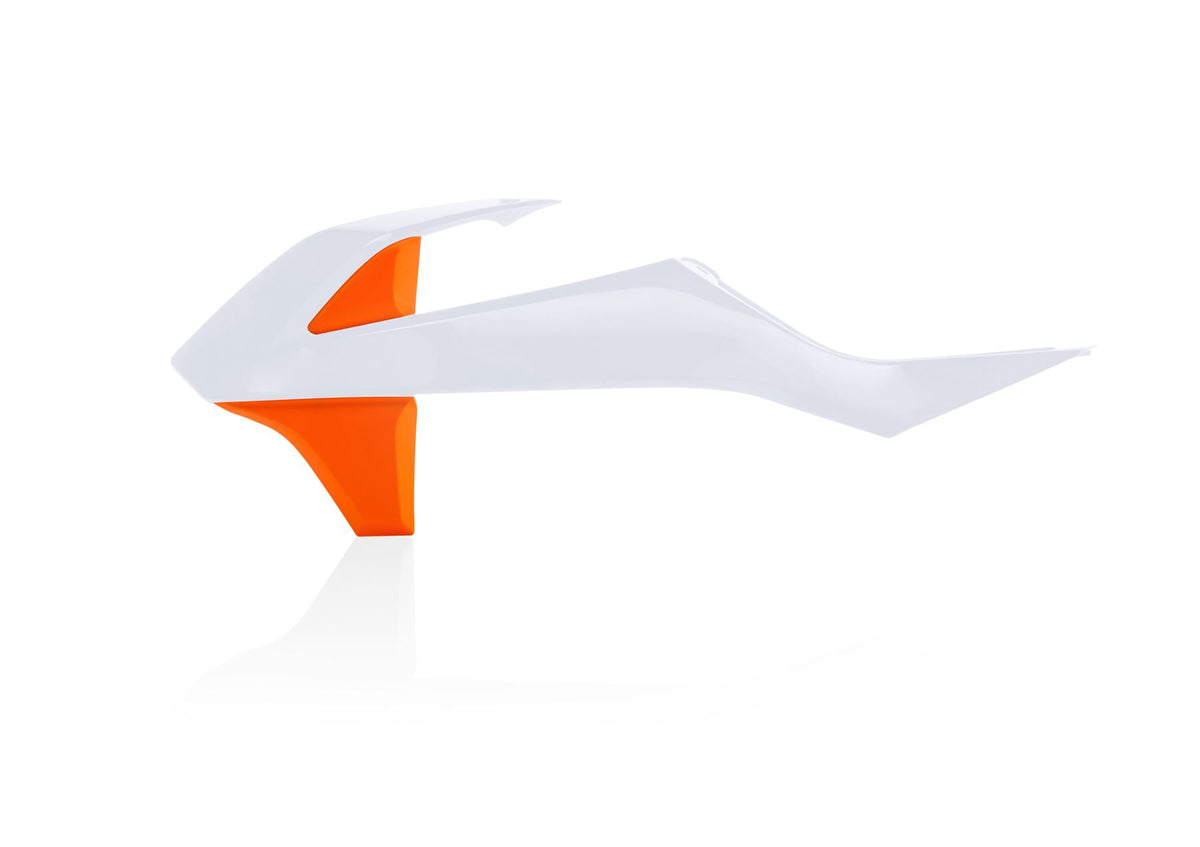 Acerbis Radiator Rad Scoops White 2 Orange 0022928.485