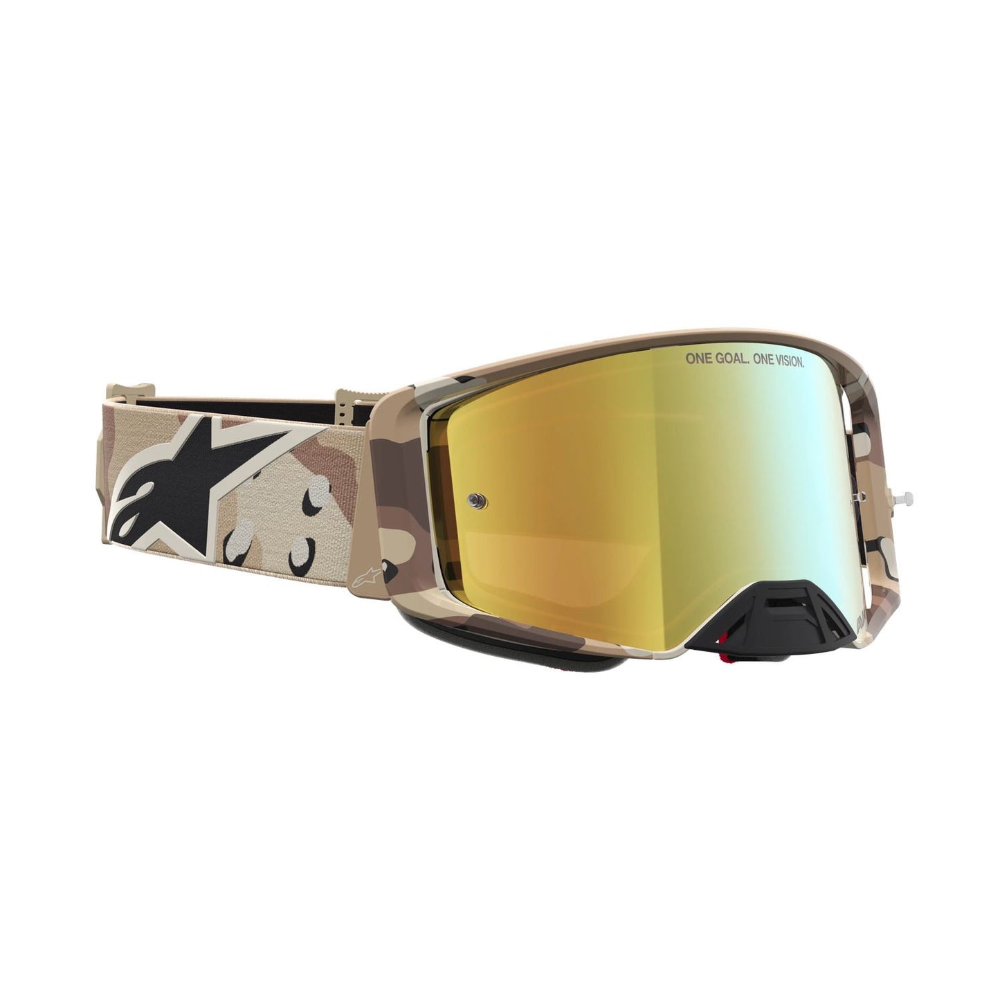 Alpinestars 2027 Supertech Lone MX Goggles Camo Desert Mirror Gold