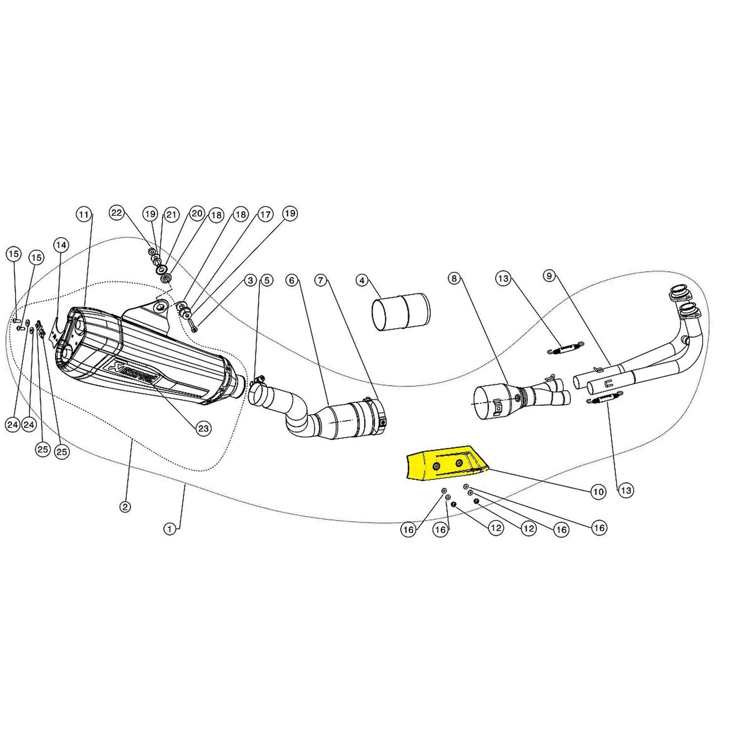 Akrapovic Stainless Steel Exhaust Heat Shield