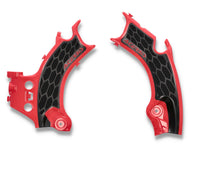 Acerbis X-Grip Frame Protector Guards Red Black For CRF 450 R 2021-2024