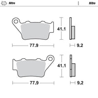 Moto-Master Rear Nitro Sintered Brake Pads For Husaberg FX 650 2001