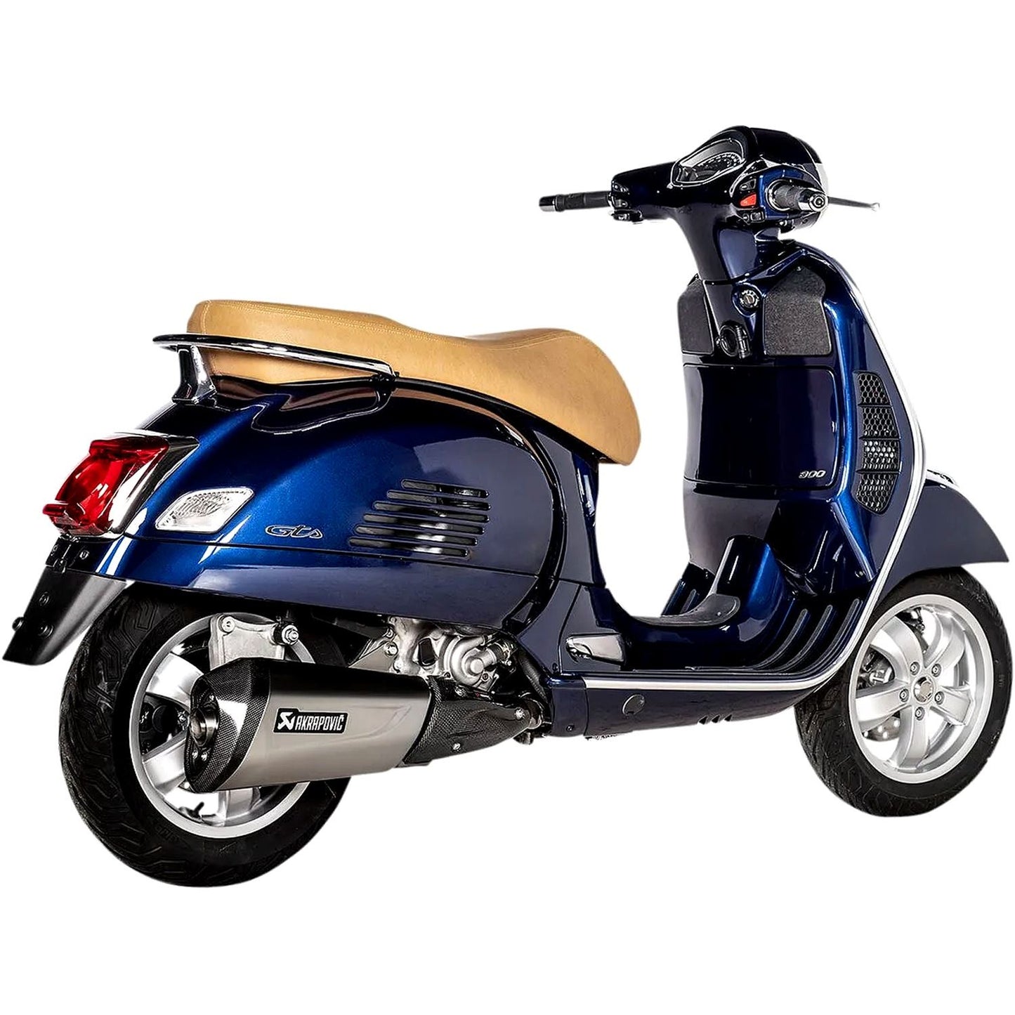 Akrapovic Stainless Steel Line Slip On Silencer For Vespa GTS 300 HPE ABS Super Racing Sixties 2021-2022