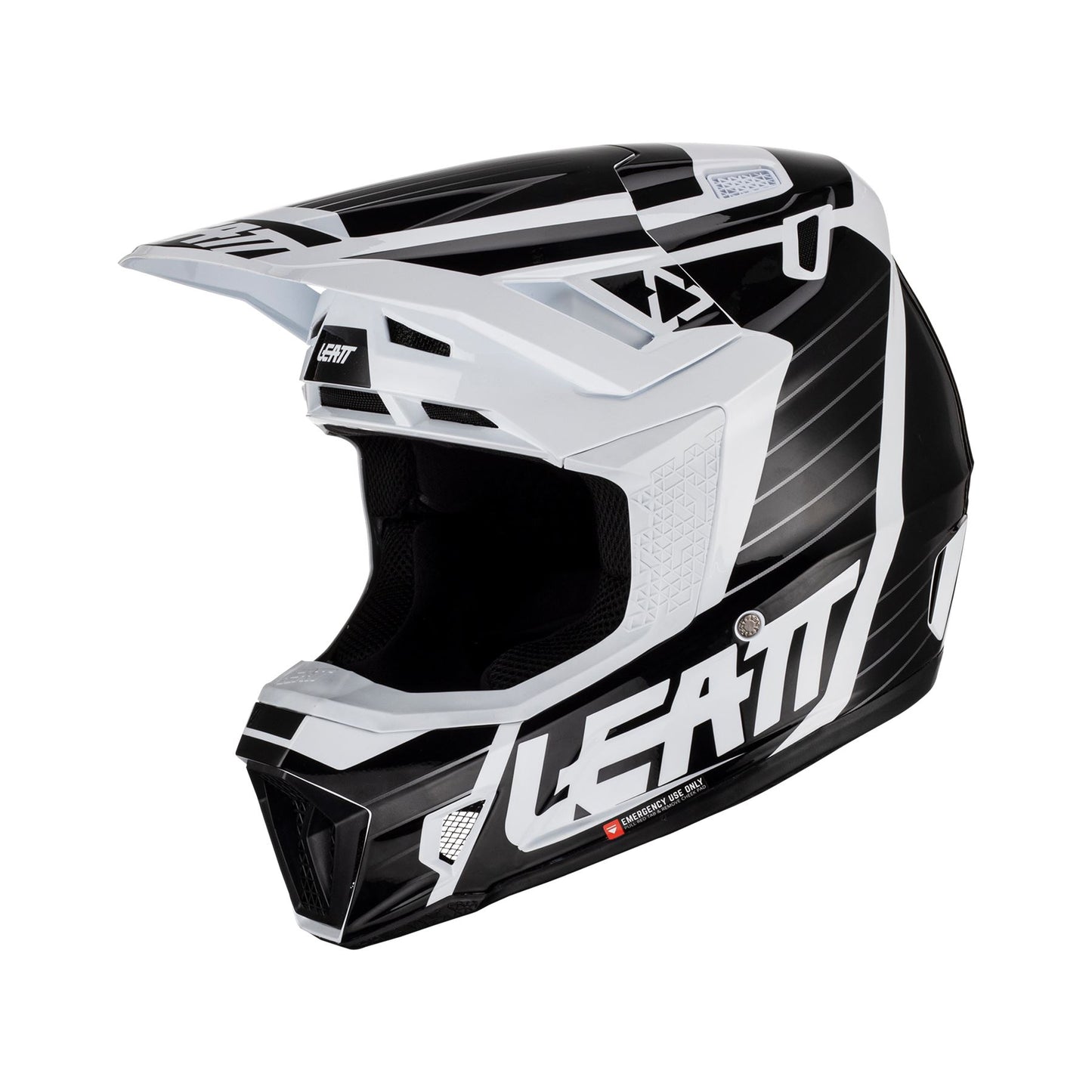 Leatt 2023 Helmet Moto 7.5 V23 White with 4.5 Goggles & Helmet Bag