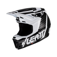 Leatt 2023 Helmet Moto 7.5 V23 White with 4.5 Goggles & Helmet Bag