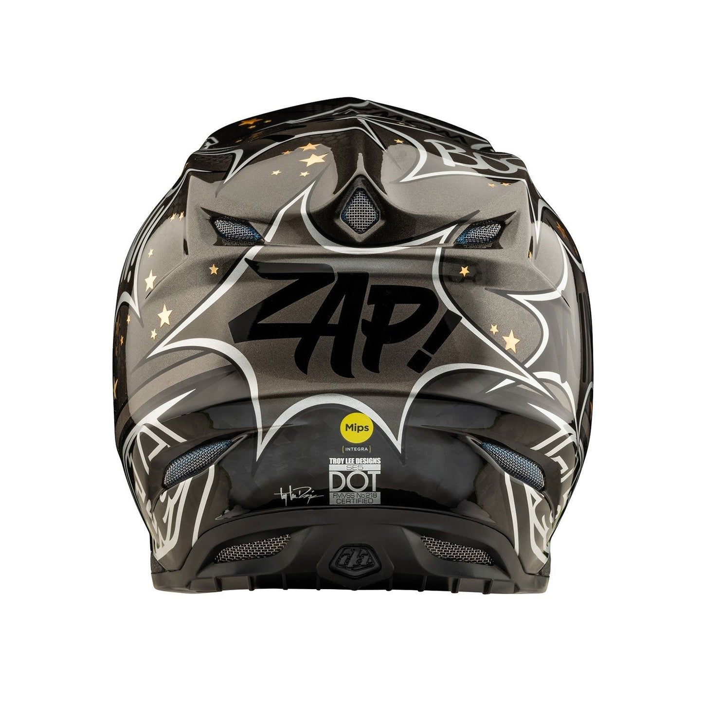 Troy Lee Designs 2025 Motocross Helmet SE5 Carbon Cosmic Explosion Grey