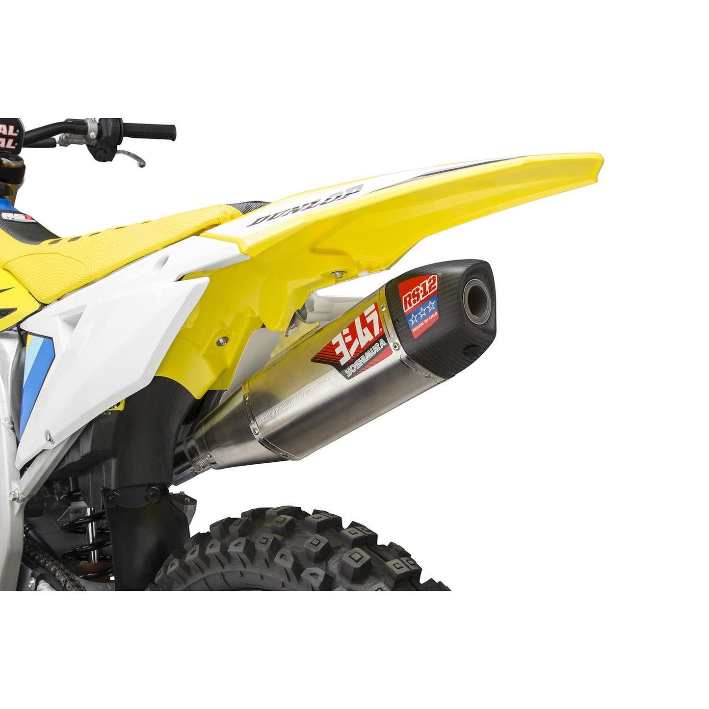 Yoshimura RS-12 Full Exhaust System Stainless Steel Aluminium Carbon Cap For Motocross Enduro Motorcycles