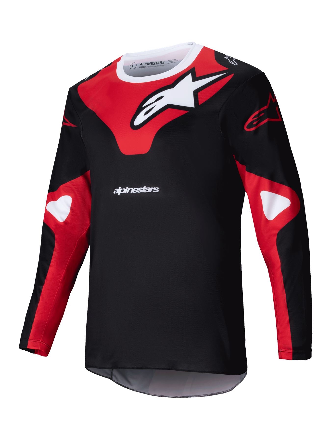 Alpinestars 2025 Racer Veil Motocross Jersey Black Bright Red