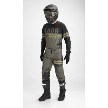 Thor 2024 Pulse Combat Army Green Black Motocross Combo Kit