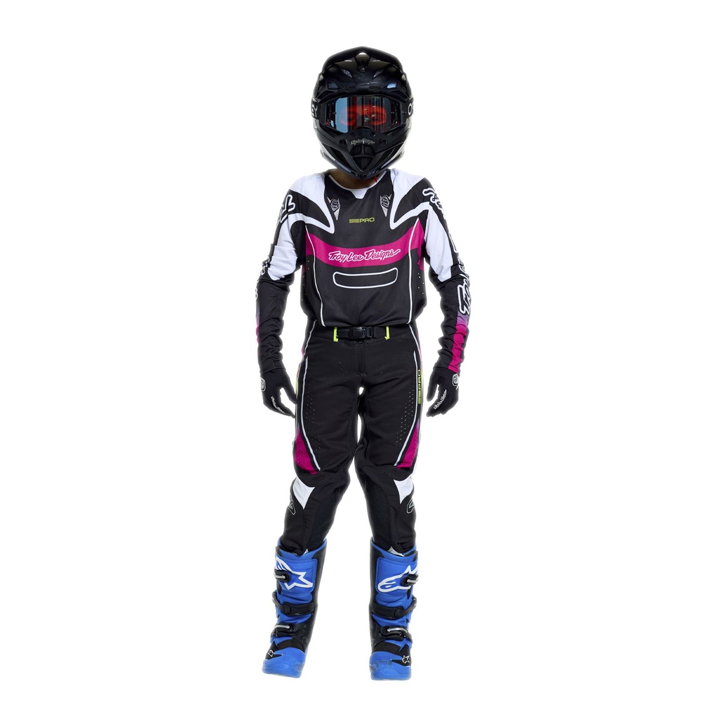 Troy Lee Designs Spring 2026 Youth SE PRO Salvo MX Combo Kit Black White