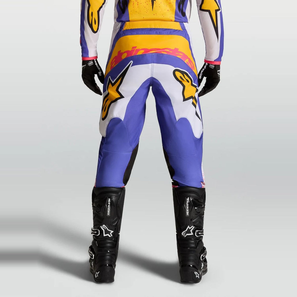 Alpinestars 2027 Fluid Drag MX Pants Light Lilac Blue Iris Gold