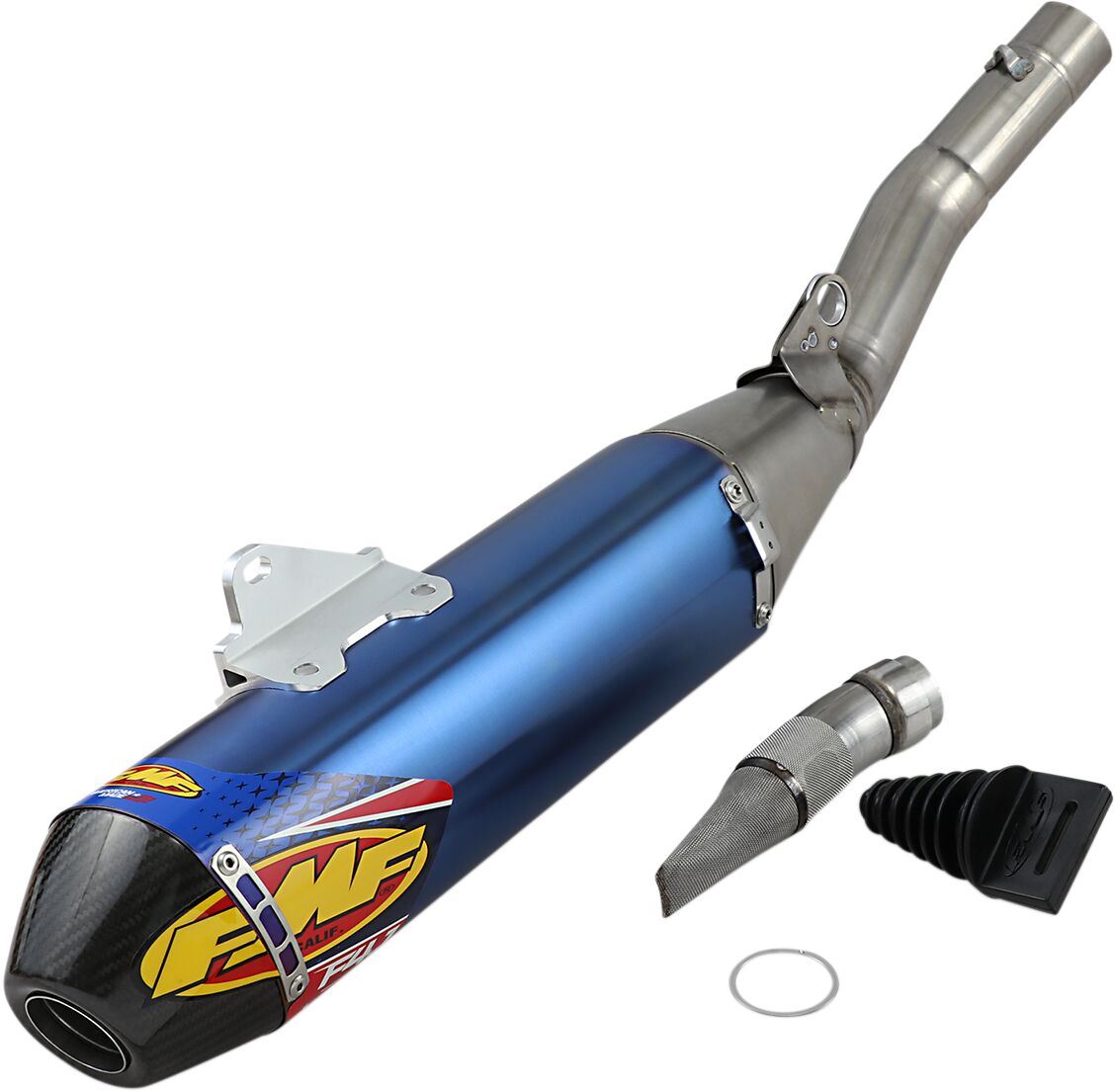 FMF Factory 4.1 RCT Blue Slip-On Carbon End Exhaust Silencer