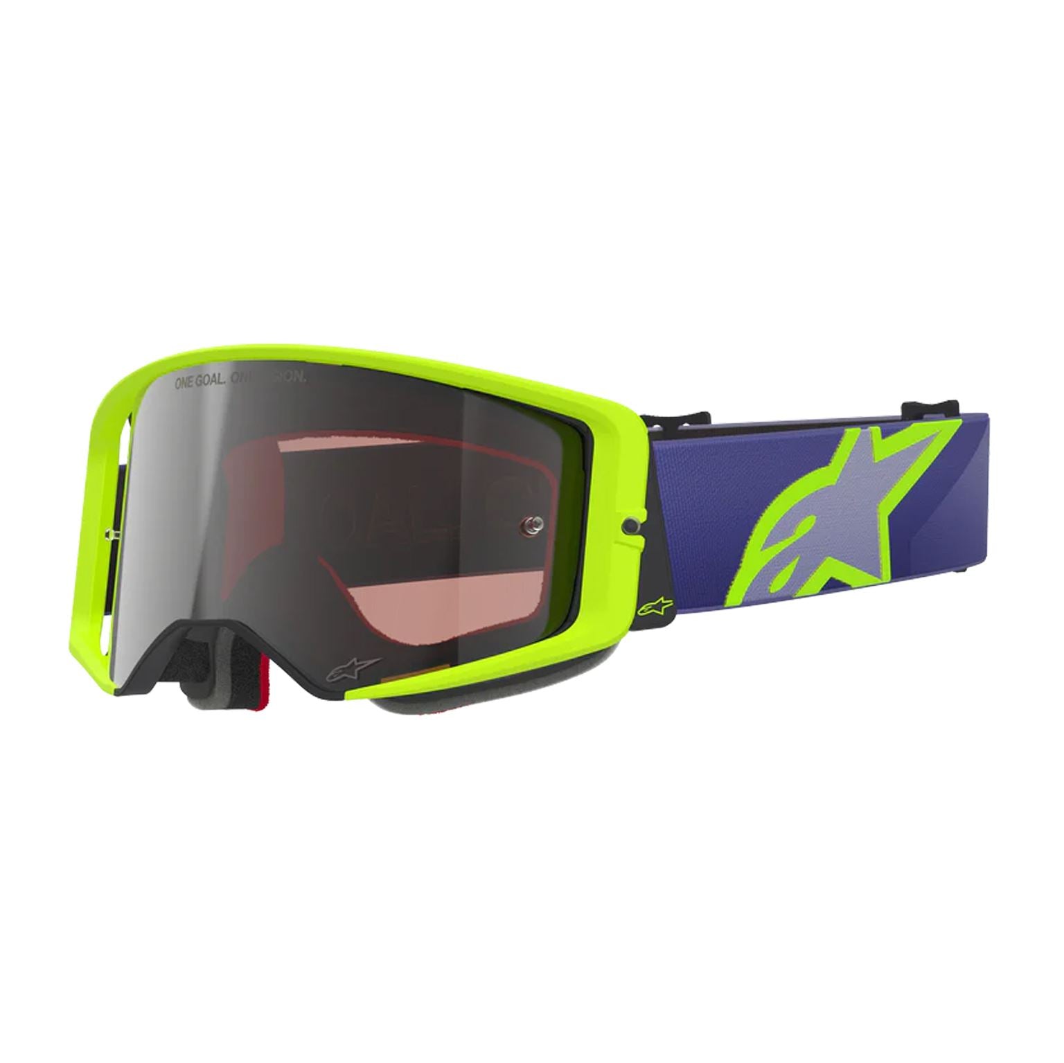 Alpinestars 2026 Supertech Vision Corp Motocross Goggles Purple Yellow Flo Mirror Silver One Size