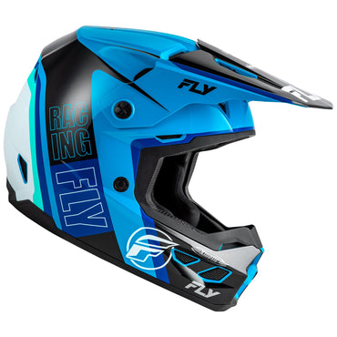 Fly Racing 2025 Kinetic Rally Motocross Helmet Blue Black White