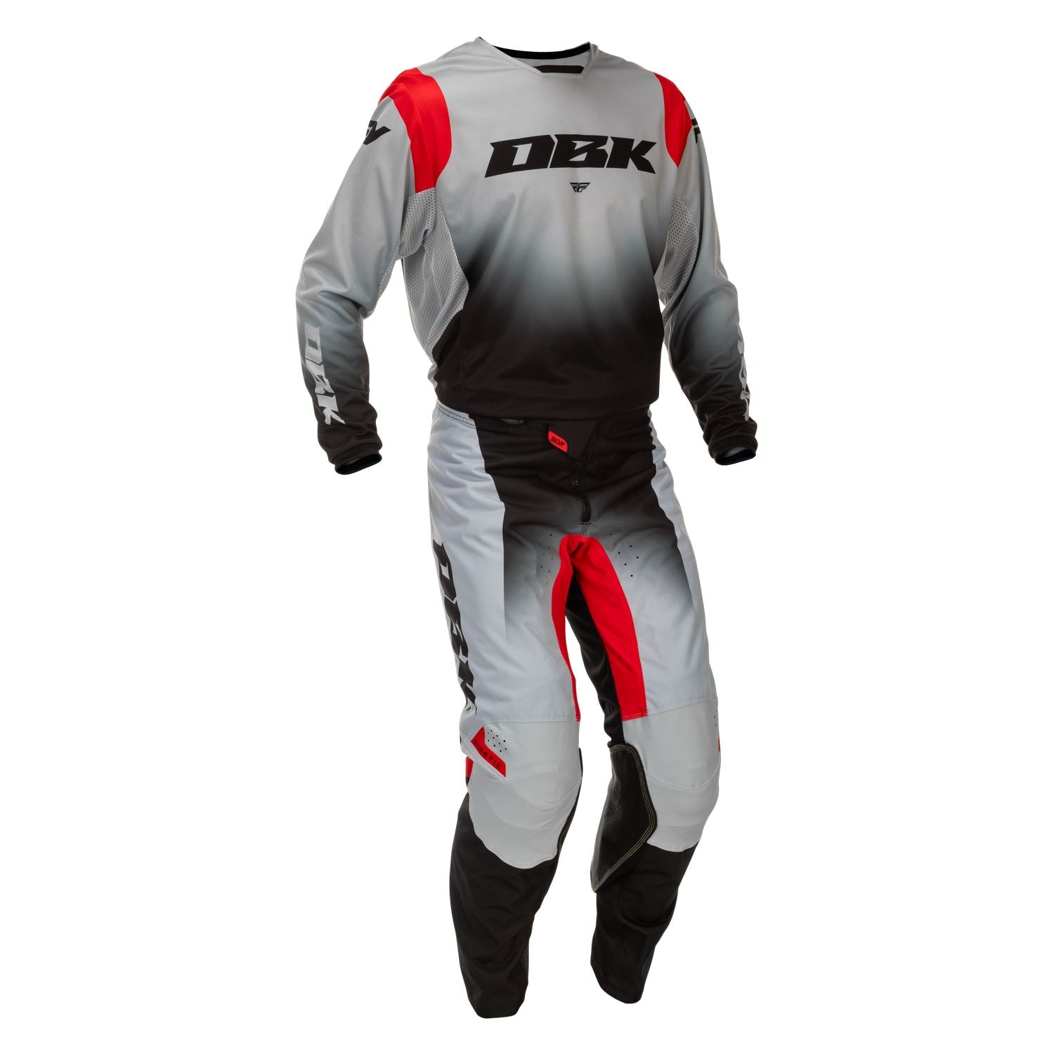 Fly Racing 2026 Motocross Combo Kit Kinetic  Grey Black Red