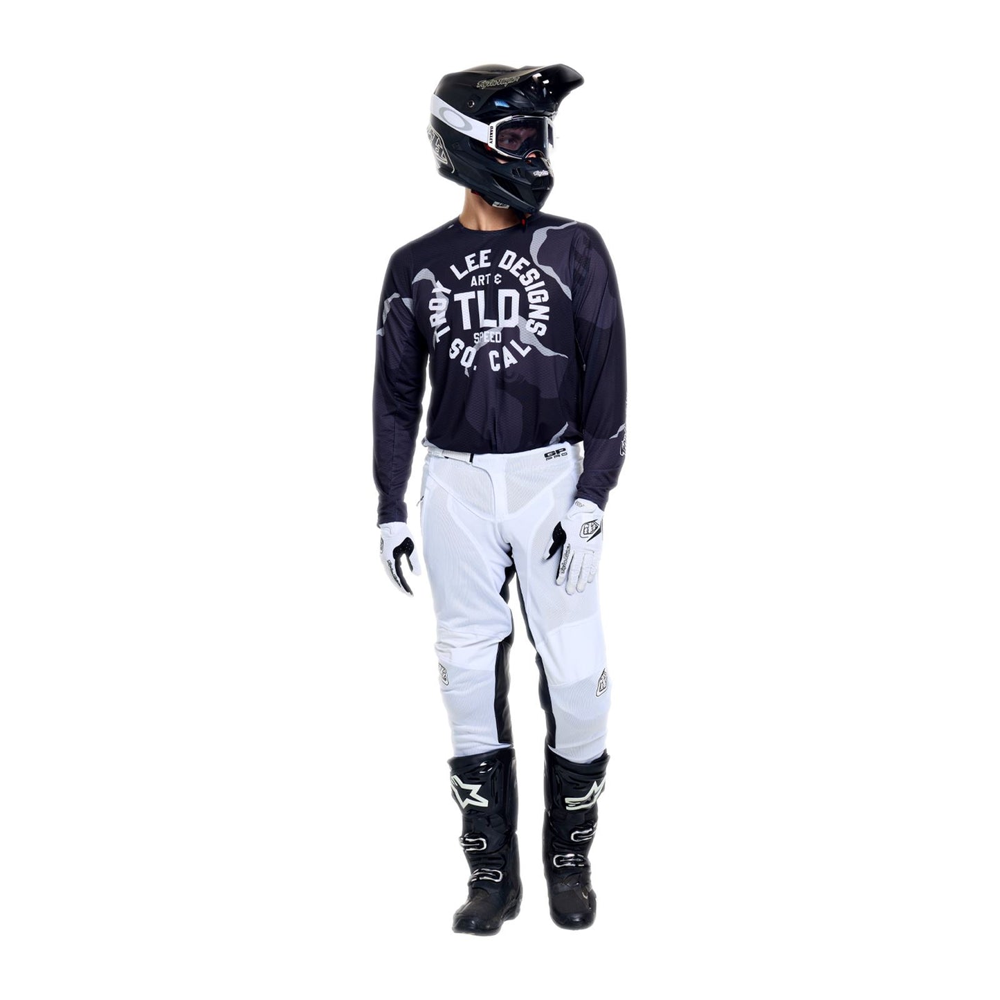 Troy Lee Designs Spring 2026 GP Pro Air Camo MX Combo Kit Black White